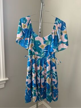 boho chic beach dresses Summer Floral Cover Up Maxi Dress by MomyMall short sleeves Color:Brown Toile short bridesmaid dresses ROTATE Birger Christensen Dress